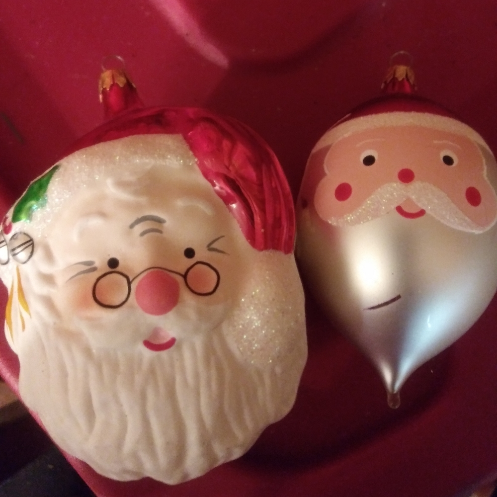 1980's Santa Ornaments